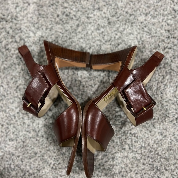 Salvatore Ferragamo Brown Leather Strappy Heel Sandals Italy Made Womens Size 6 - Picture 6 of 11